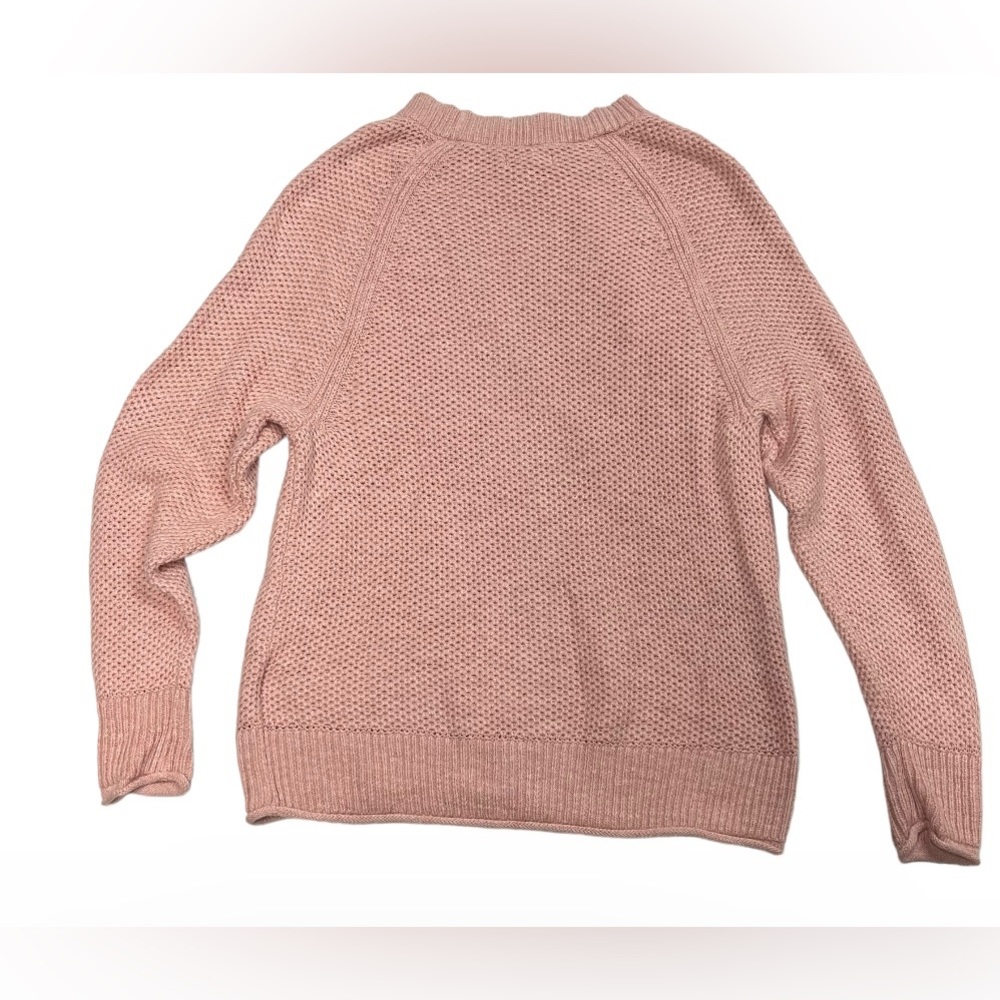 Sonoma pink Crochet warm sweater. Light pink long sleeve really warm sweater.